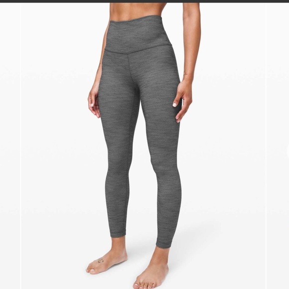 lululemon athletica Pants - Lululemon Align Pant II 25" in Mini Heathered Herringbone Heathered Black White